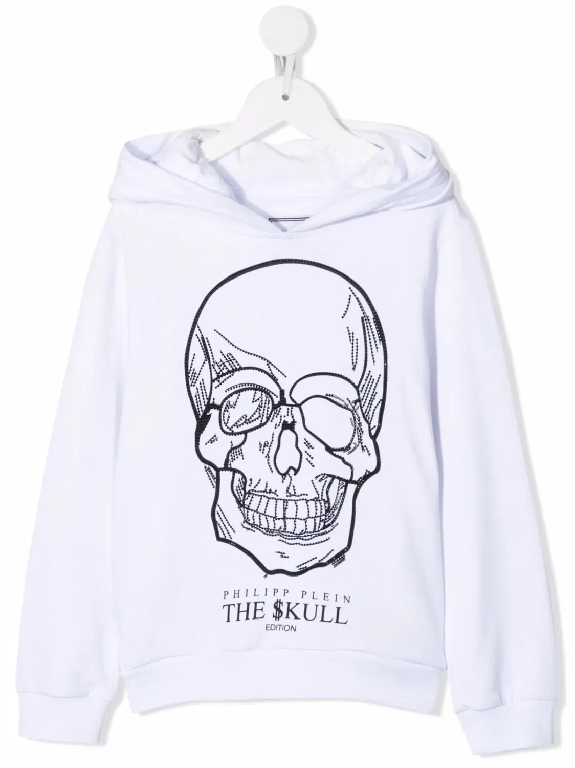 Худи с украшением черепа Philipp Plein, белый