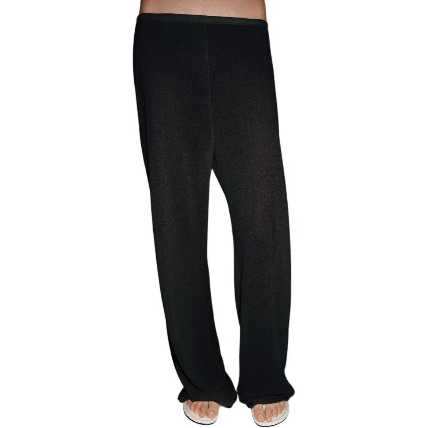 Женские брюки Casual с заниженной талией, ZARA, Черный — фото 4
