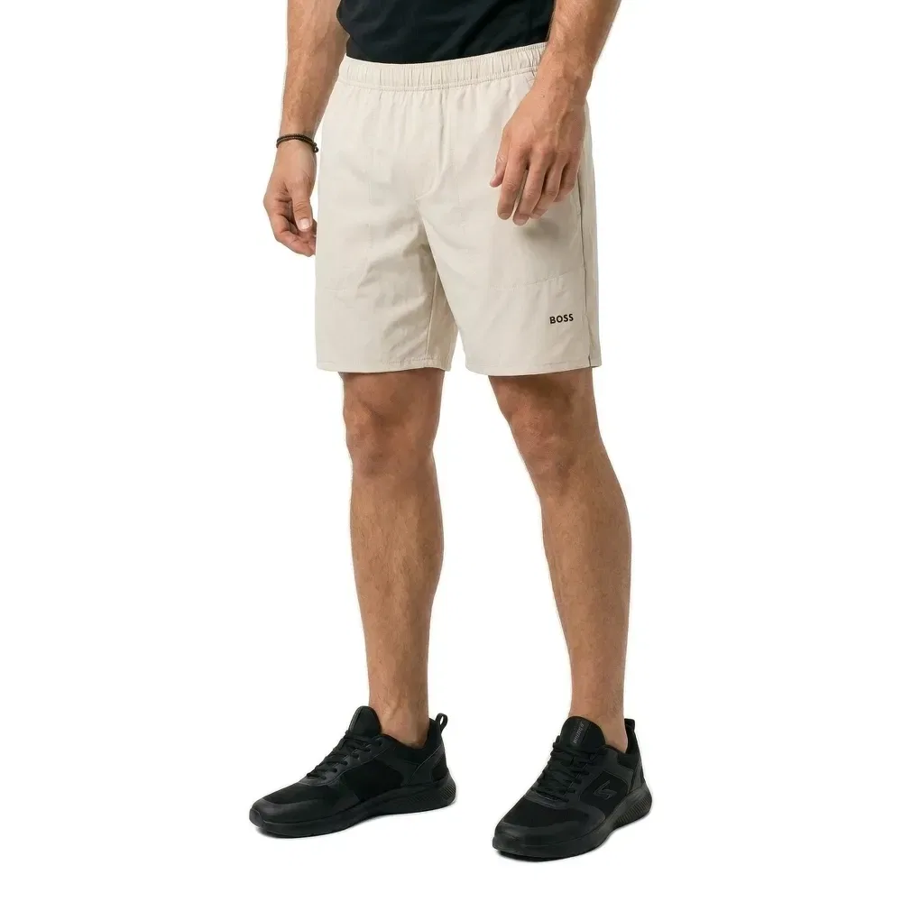 Мужские спортивные шорты с быстросохнущей тканью BOSS Active 7" 10278057, Beige — фото 2