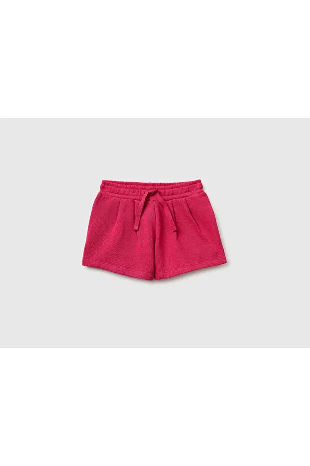 Детские шорты для девочек хлопковые Benetton, Dark Pink