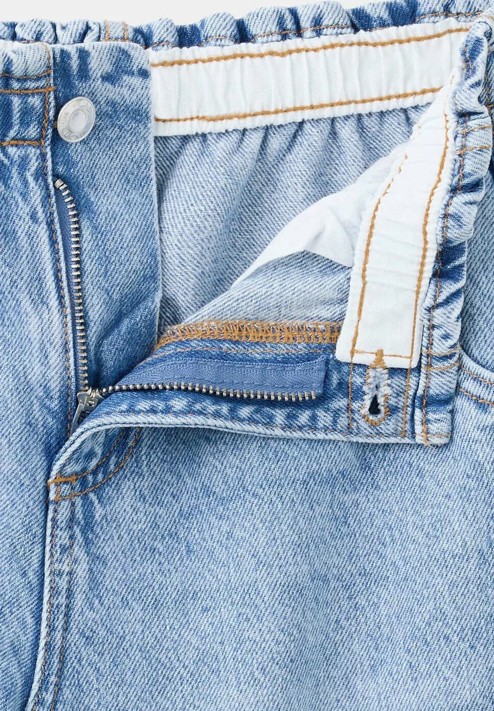 Детские джинсы свободного кроя Mango Kids, Blue — фото 4