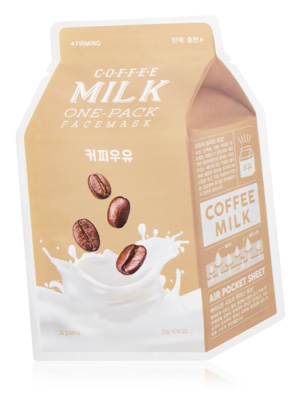 

Льняная маска с увлажняющим и оздоравливающим эффектом A´pieu One-Pack Milk Mask Coffee