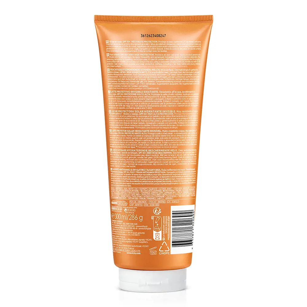 Солнцезащитный крем Capital soleil lait hydratant spf50 Vichy Laboratoires, 300 мл. — фото 2