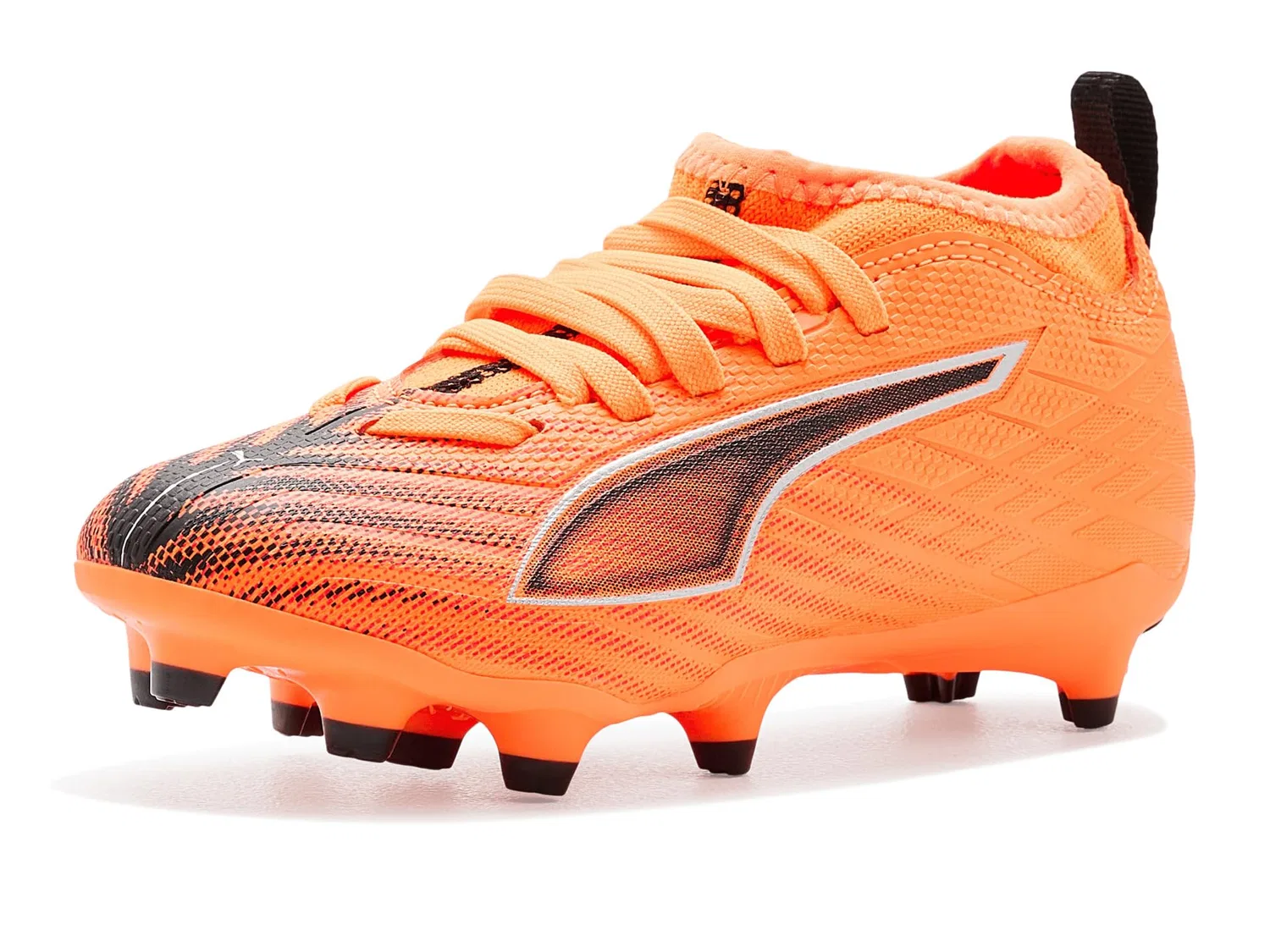 Бутсы Ultra 6 Match Firm, Artificial Ground Soccer Cleats (для маленьких и больших детей) Puma Kids, Heat Fire/Puma Black/Glowing Red