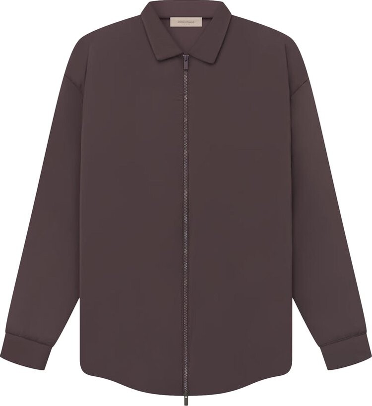 

Рубашка Fear of God Essentials Filled Nylon Shirt Jacket 'Plum', коричневый
