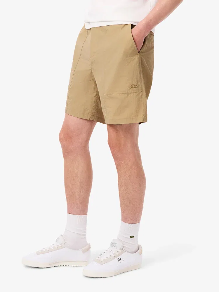 Шорты с деталями стежков LACOSTE, Beige — фото 2