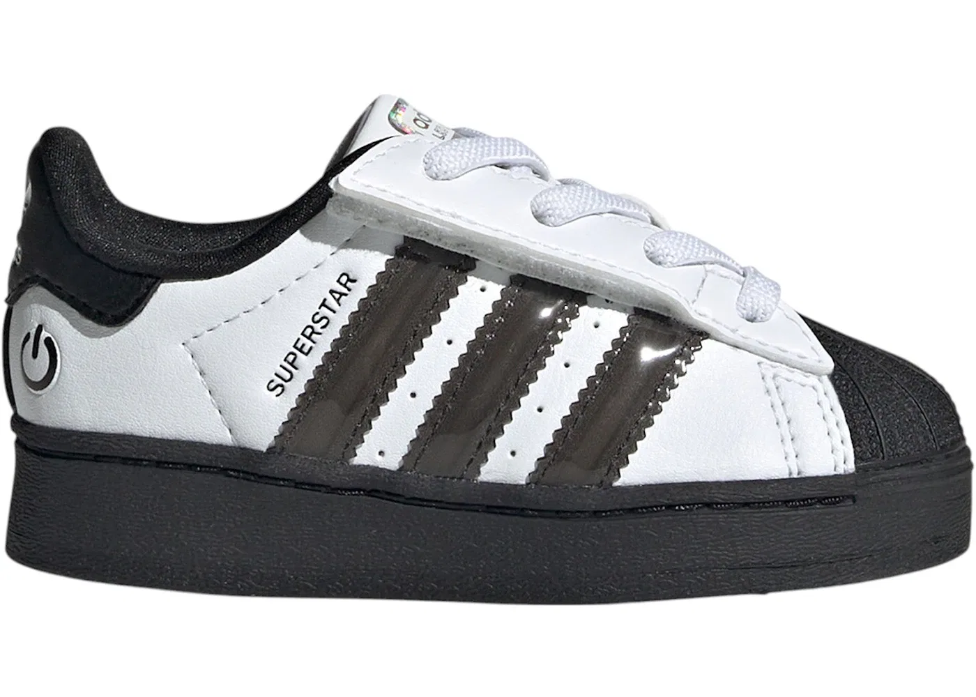 Детские кроссовки Lifestyle с LED-подсветкой Adidas Superstar LED Lights Comfort Closure, Cloud White Core Black Cloud White