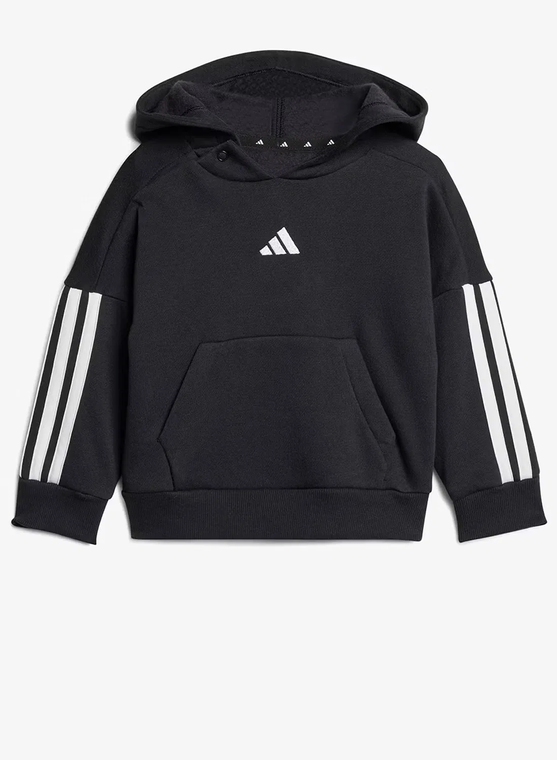 Комплект спортивный из флиса с логотипом Adidas, черный — фото 2