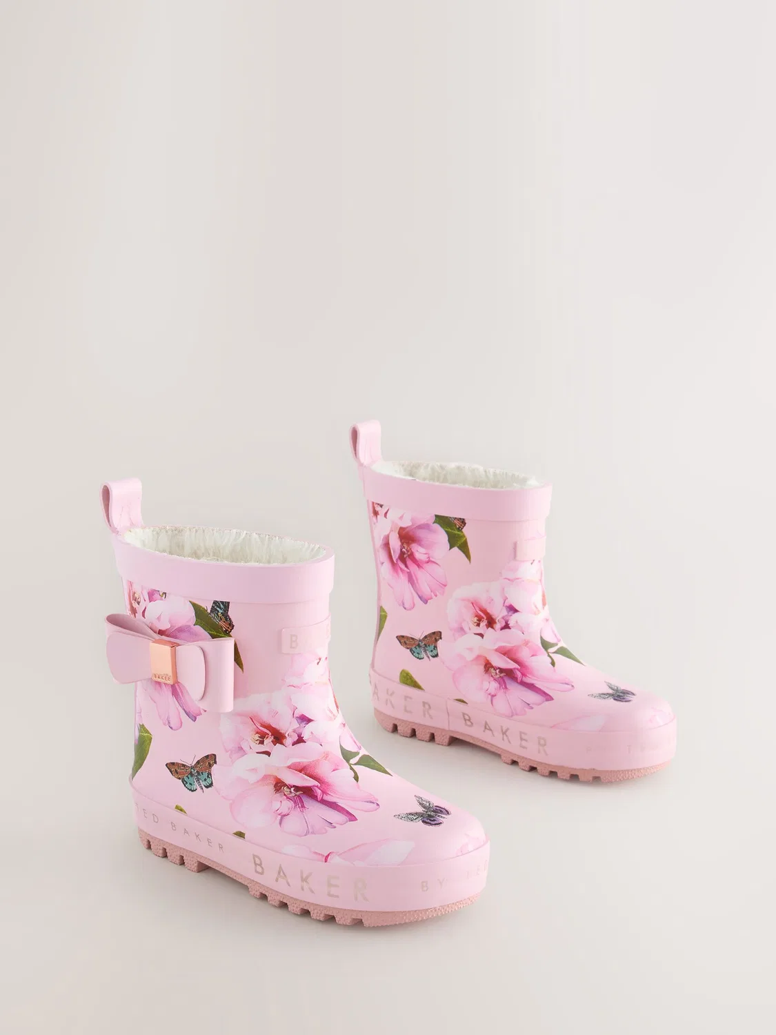 Сапоги резиновые с флисом Baker by Ted Baker, розовый