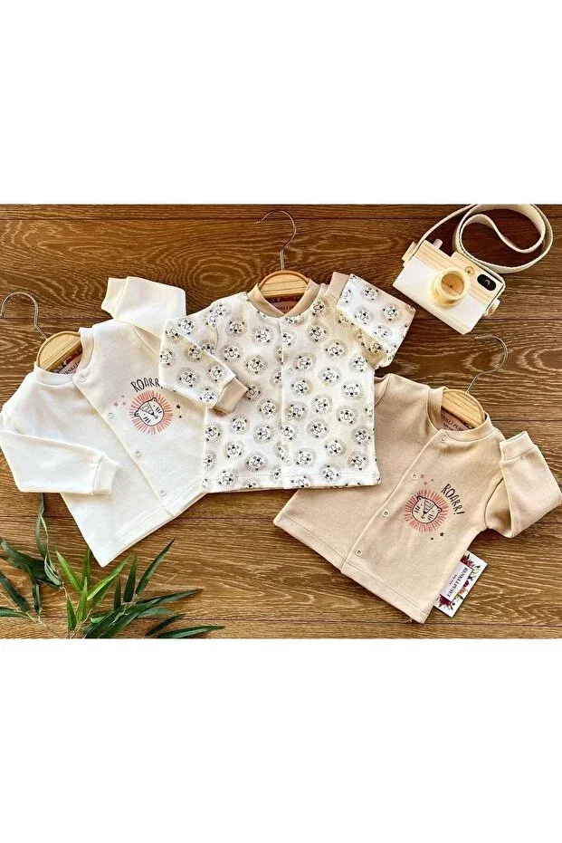 Детский кардиган с принтом Basics Renkli Puset, Brown