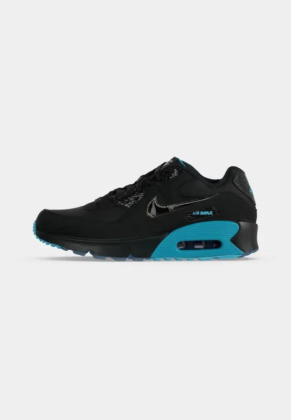 Кроссовки с вырезами Air Max 90 SE Unisex Nike Sportswear, Chrome, Gamma Blue, Ice, черный/синий — фото 2