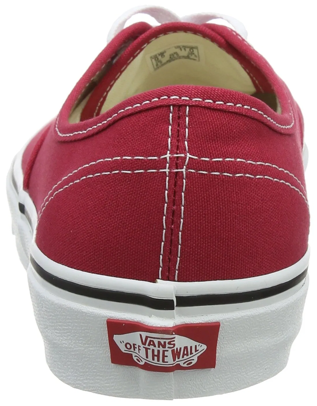 Детские кроссовки для мальчиков на шнуровке Authentic Vans, Crimson True White — фото 3