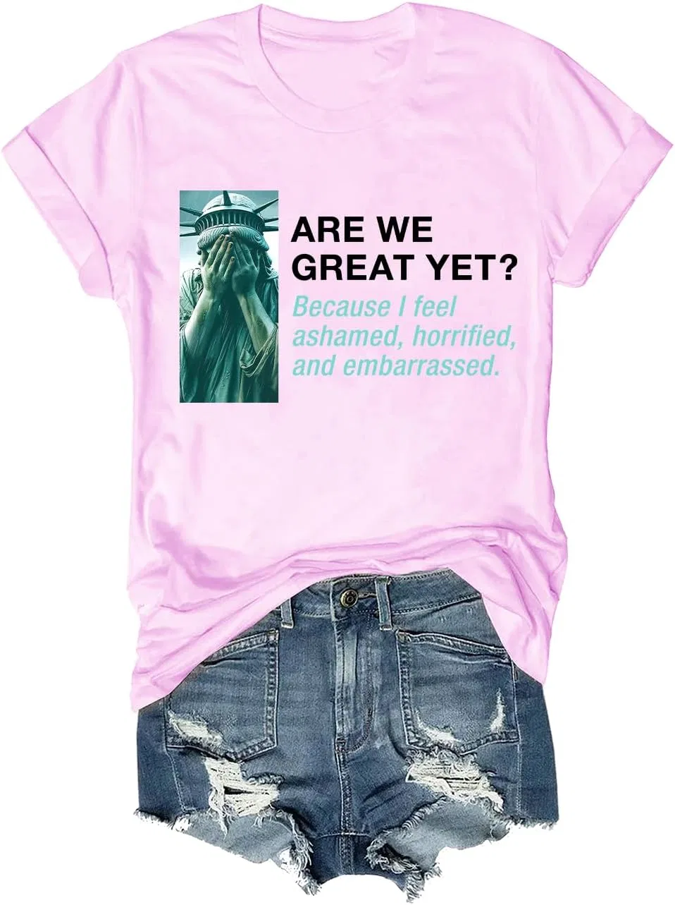 Мужская футболка с принтом Are We Great Yet, Pink