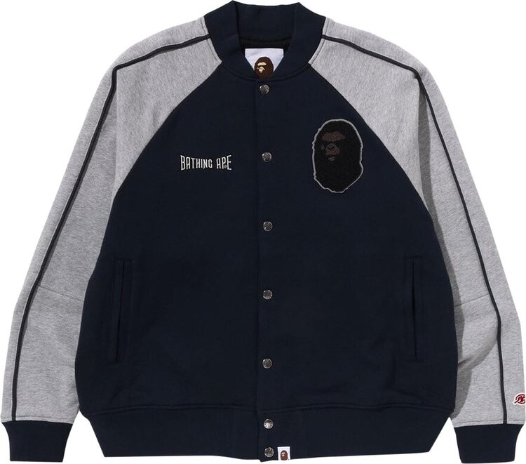 

Куртка BAPE Sweat Varsity Jacket Navy, синий