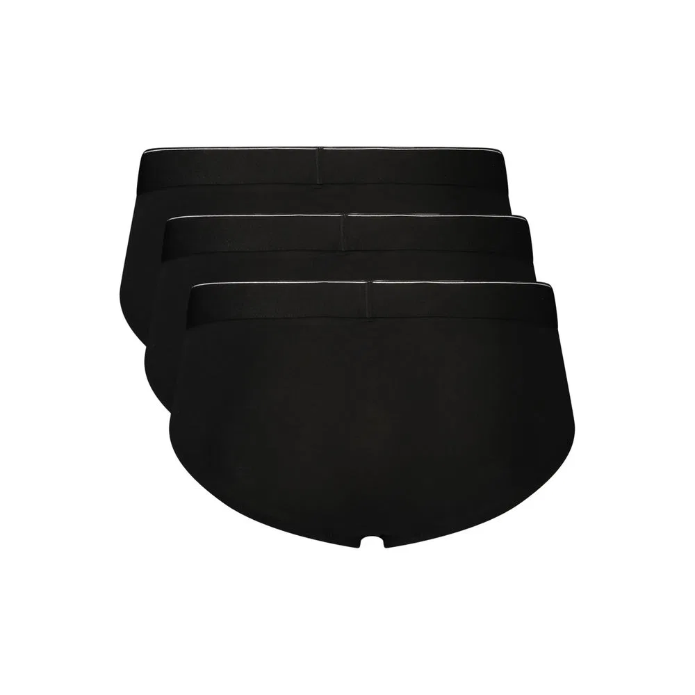 Мужские трусы-слипы хлопковые комплект из 3 штук Calvin Klein, Black — фото 2