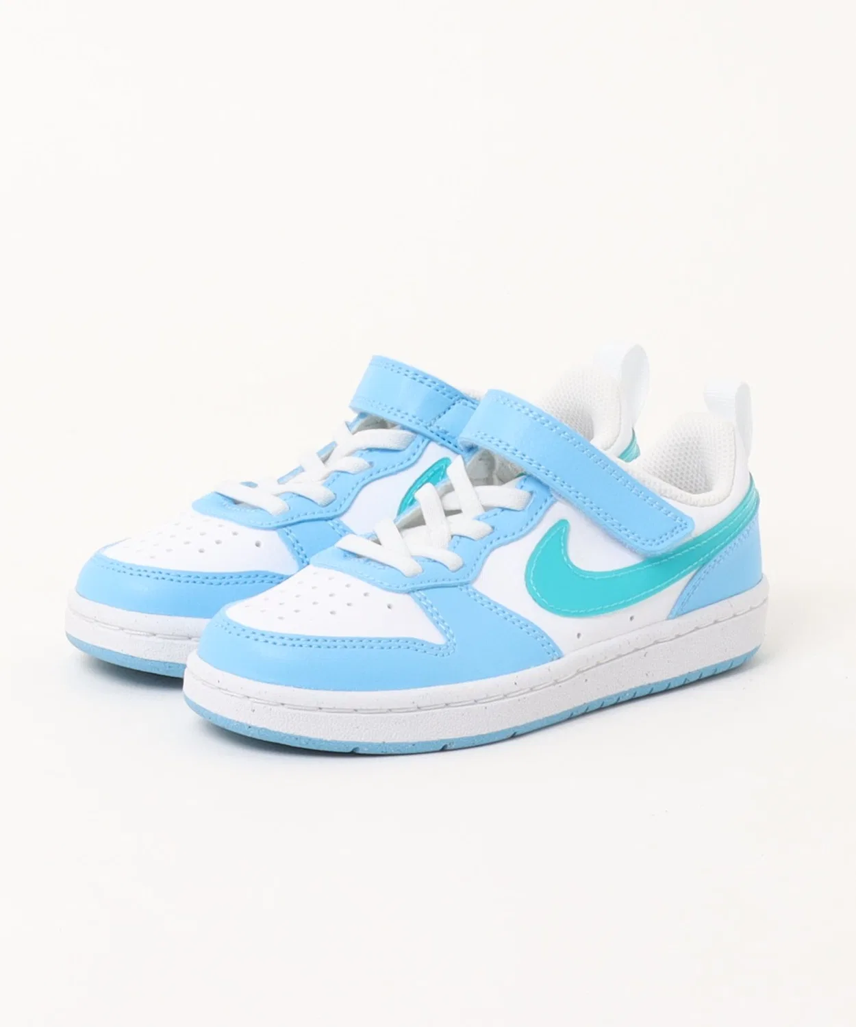 Детские кроссовки с ремешком COURT BOROUGH LOW JES PSV NIKE, White/Energy/Football Blue
