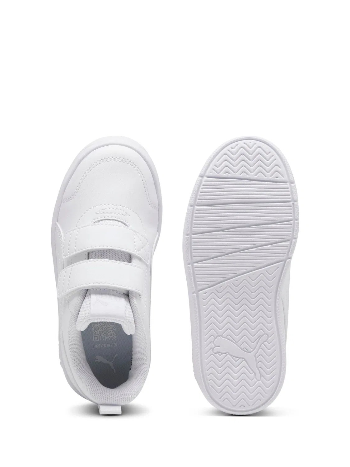 Кроссовки детские Courtflex V3 Puma, Off White — фото 4