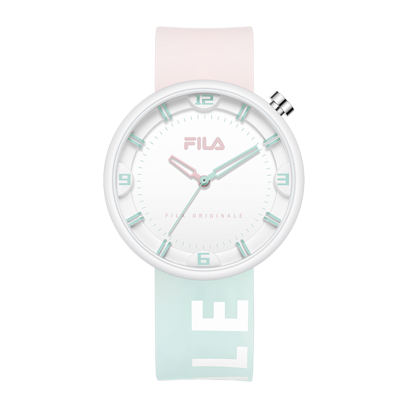 

FILA Кварцевые наручные часы с силиконовым ремешком, белый циферблат, унисекс