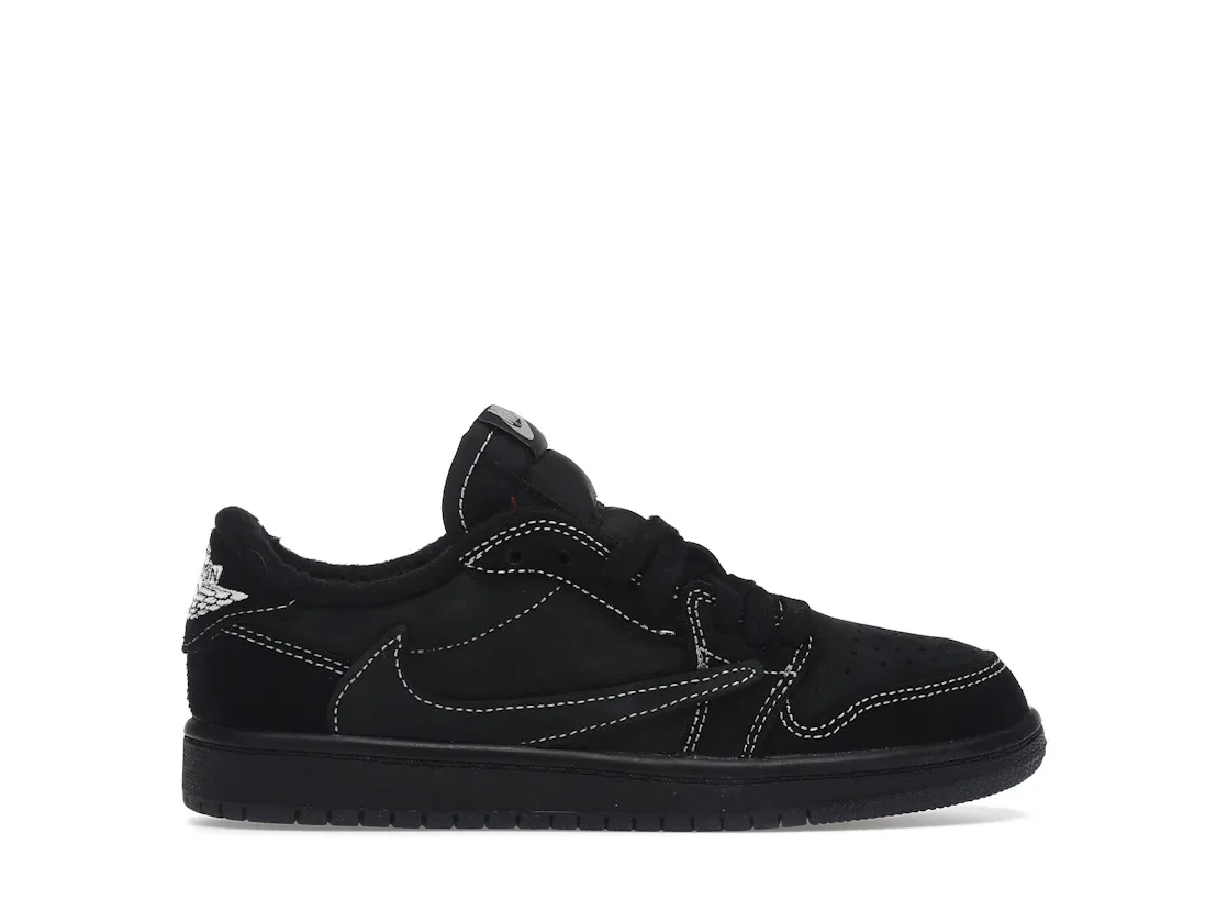 Детские кроссовки lifestyle с принтом Jordan 1 Retro Low OG SP Travis Scott Black Phantom, Black/Phantom/Ale Brown/Racer Blue/Team Orange