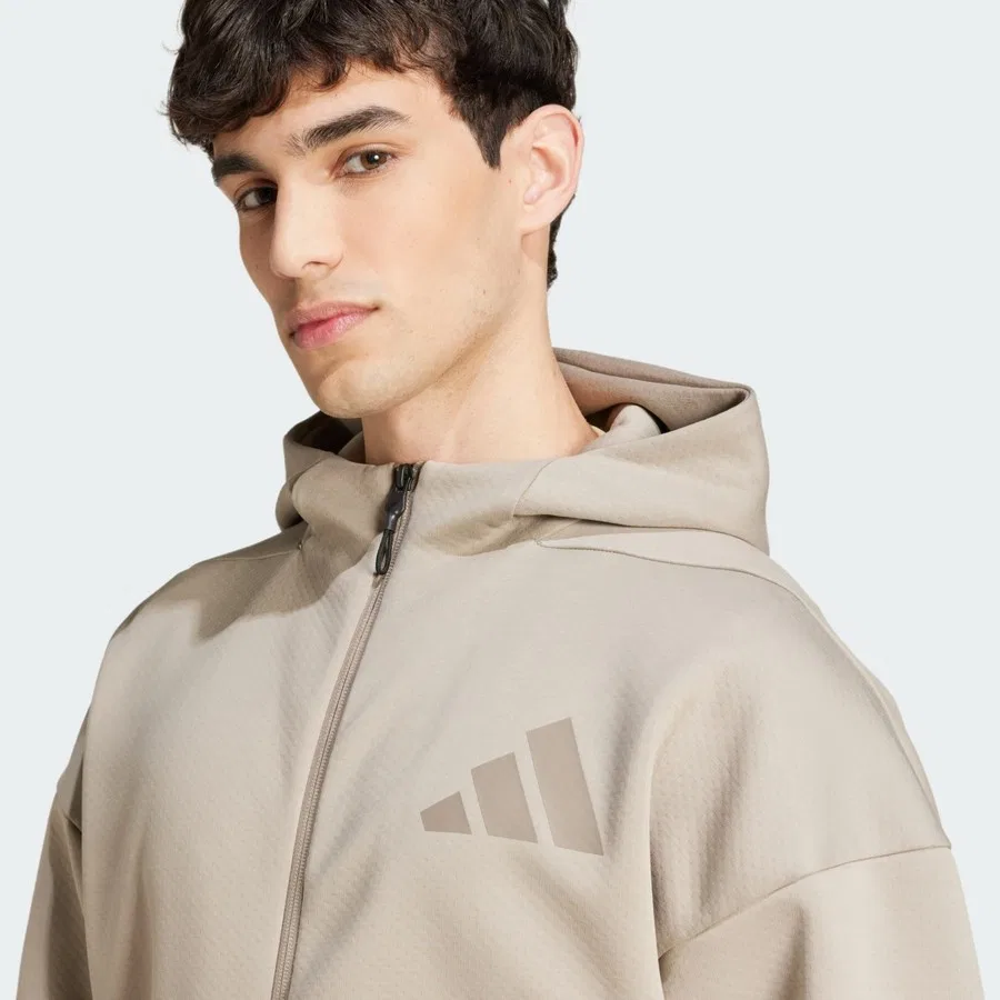 Худи с капюшоном на молнии Sportswear Z.N.E. Full-Zip Hooded Track Jacket adidas, Черный — фото 4