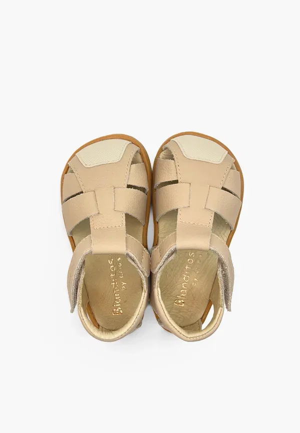 Сандалии кожаные Walking sandals Pisamonas, beige, бежевый — фото 3