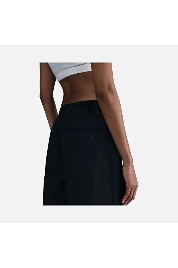 Женские брюки клеш с застежкой на кнопки из твила Sportswear collection Nike, Black — фото 3