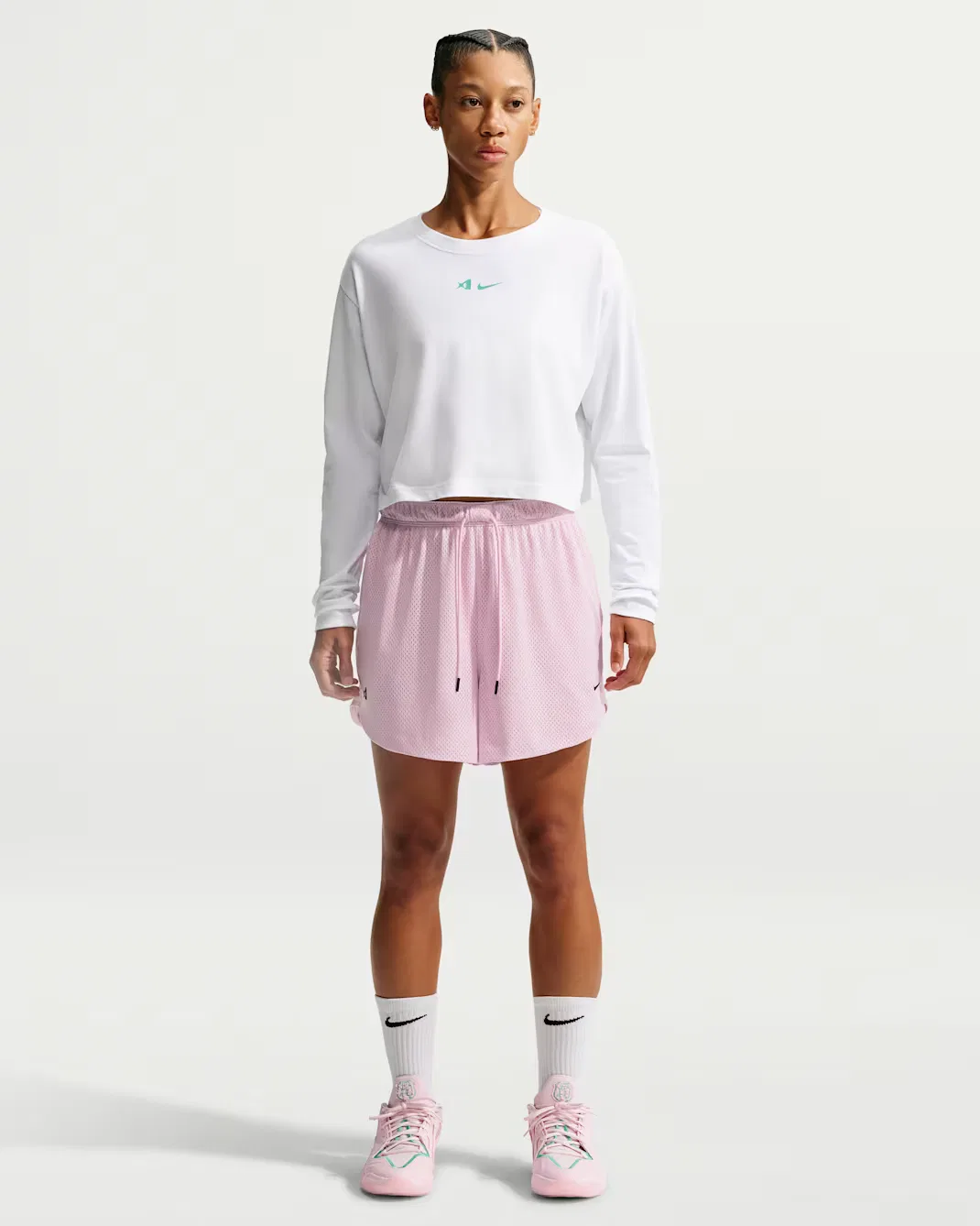 Баскетбольная футболка с длинными рукавами A'ja Wilson A'ja Nike, White — фото 4