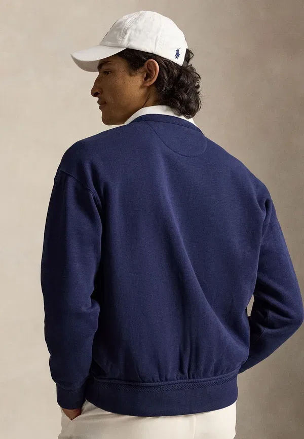 Кофта на молнии хлопковая Polo Ralph Lauren, Refined темно-синий — фото 3