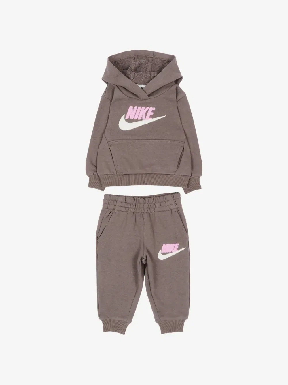 Спортивный костюм с вышитым логотипом Nike Kids, коричневый — фото 3