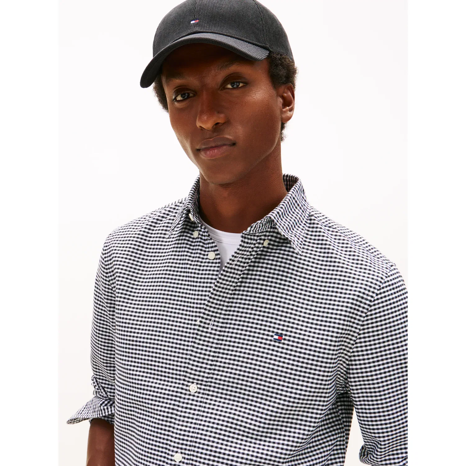Мужская рубашка с длинным рукавом Regular fit Tommy Hilfiger, Black/Check — фото 2