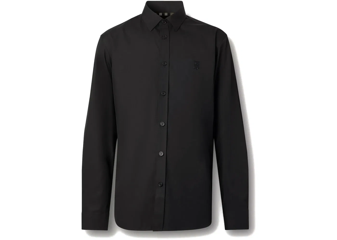 Мужская рубашка с монограммой Slim Fit Burberry, Black — фото 2