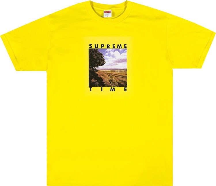 

Футболка Supreme Supreme Time Tee 'Yellow', желтый