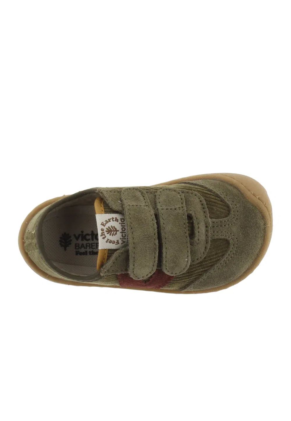 Кроссовки Bosco barefoot trainer 1370134 - обувь с ремешком на липучке Victoria Shoes, Kaki — фото 3