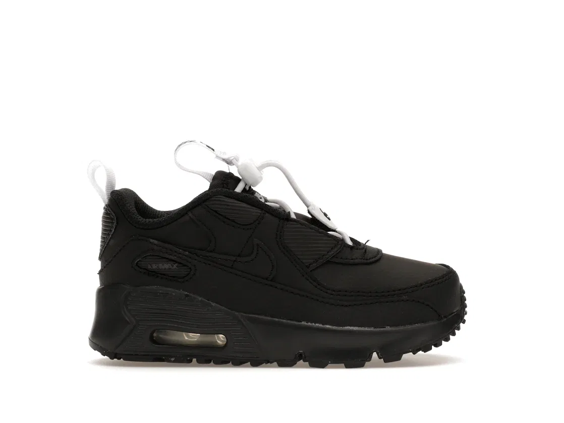 Детские кроссовки с шнуровкой Nike Air Max 90 Toggle Nike, Black/White/Black/Black