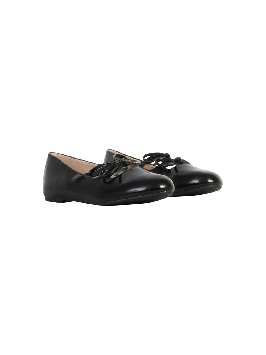 Балетки Supermodische Ballerinas fur Kinder mit Gummizugen черного цвета POTI PATI — фото 3