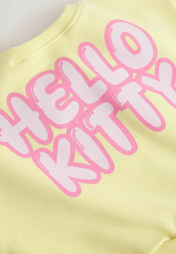 Комплект из свитшота и брюк с принтом Hello Kitty Next, желтый — фото 4