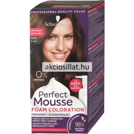 

Стойкая краска для волос Schwarzkopf Perfect Mousse Foam Collection без аммиака, 600 светло-коричневый