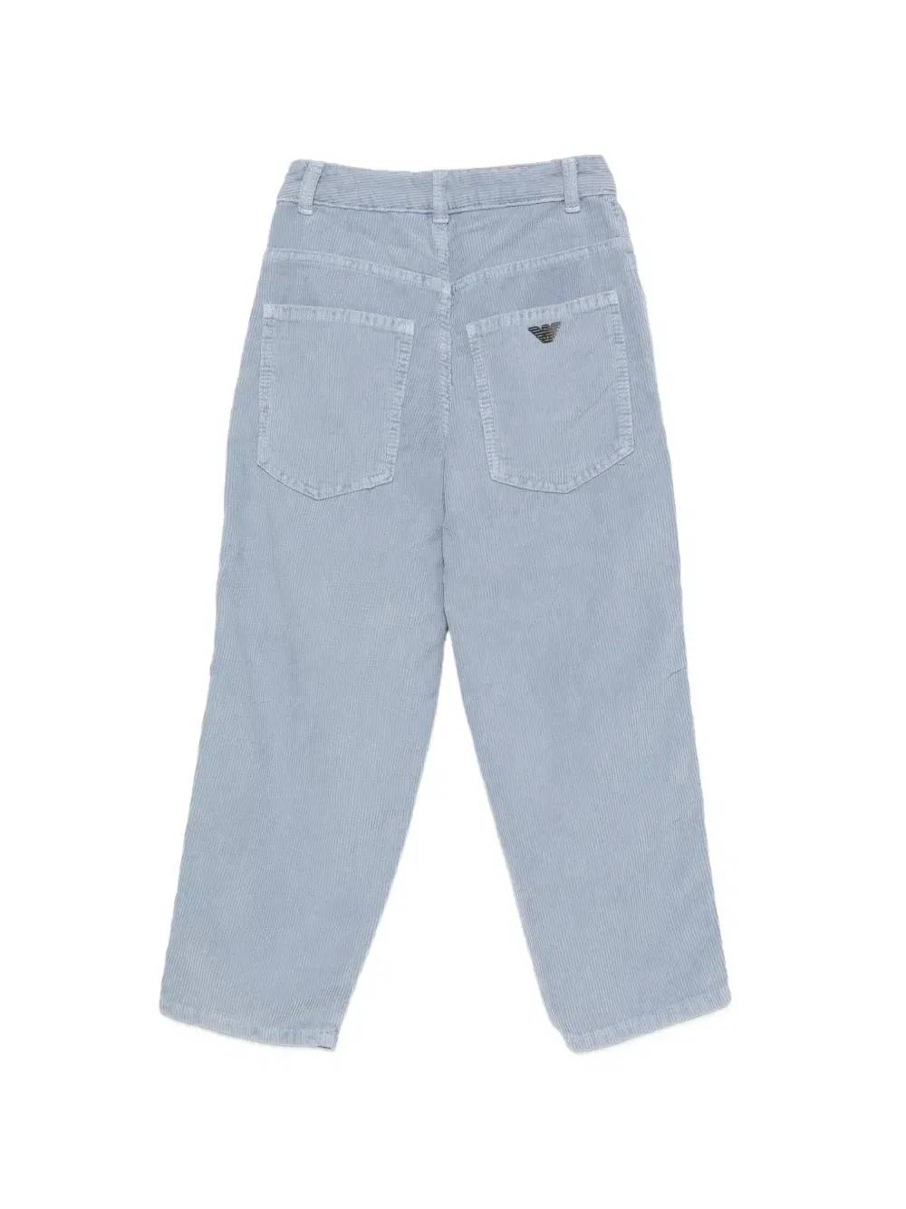 Брюки вельветового эффекта с логотипом Emporio Armani Kids, синий — фото 2