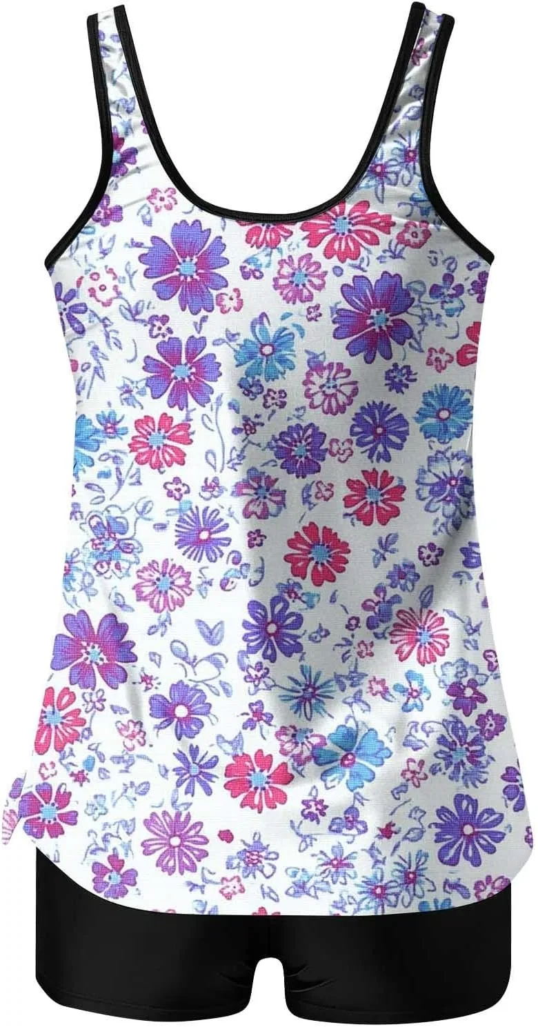 Женский танкини с принтом, Two Piece Swimsuits, Multicolor — фото 4