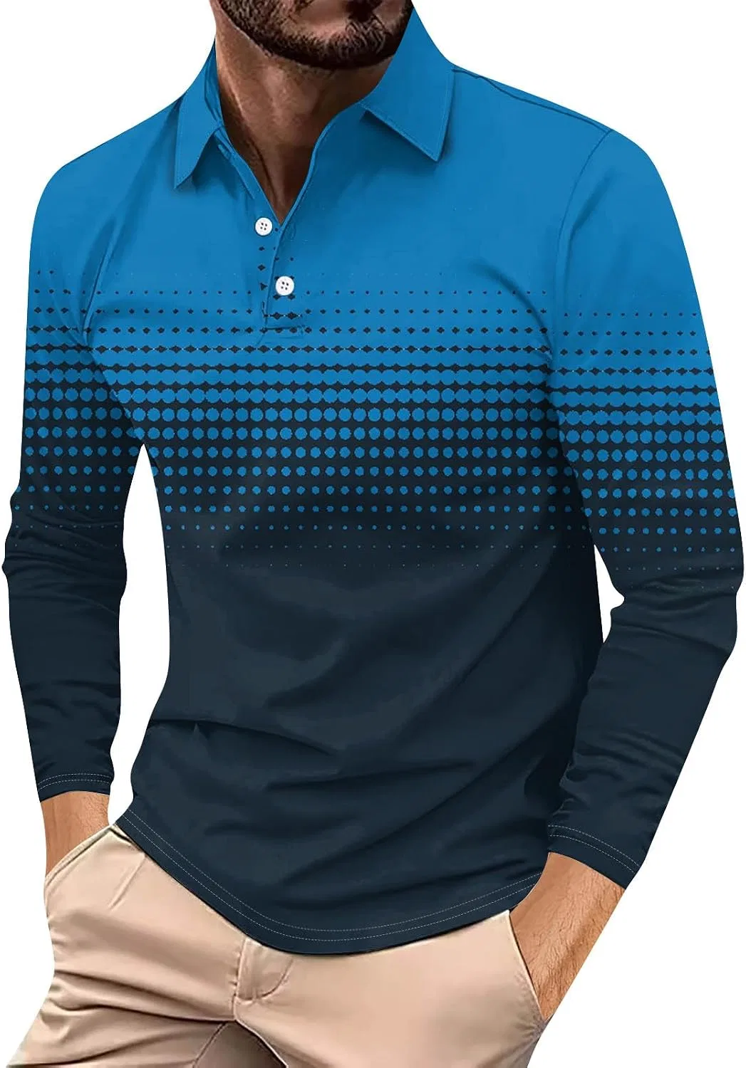 Мужская длинная футболка поло с влагоотводящей тканью, 4-royal Blue