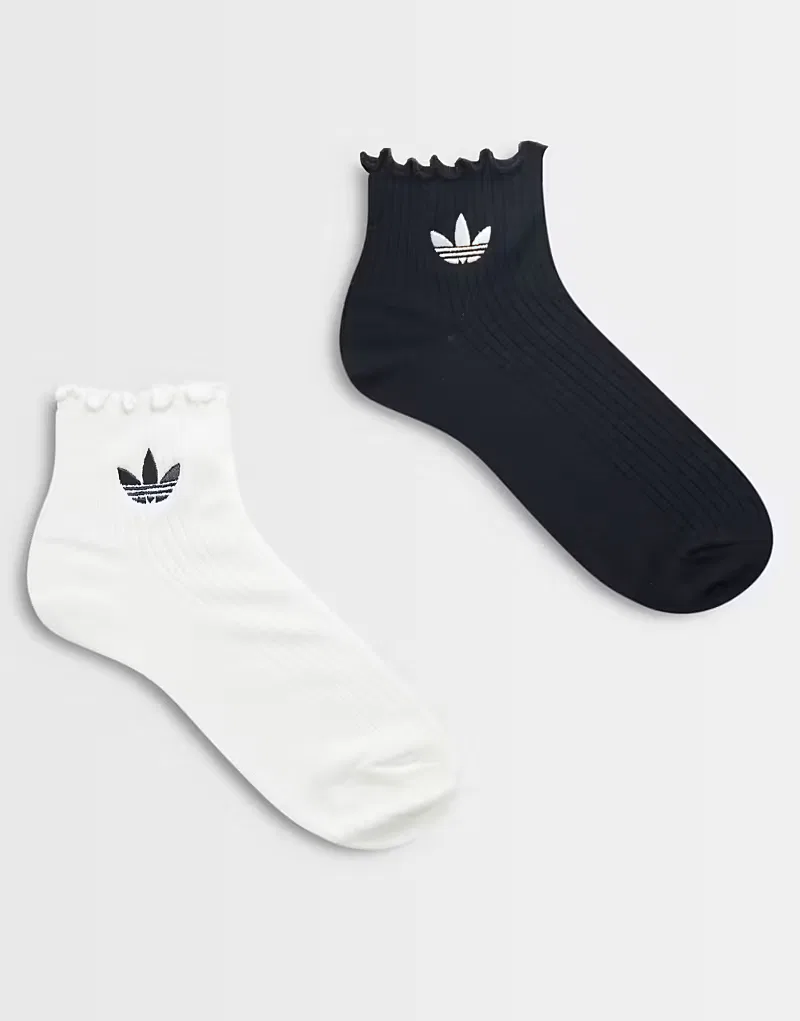 Носки низкие с рюшами 2 шт Adidas Originals, мультиколор