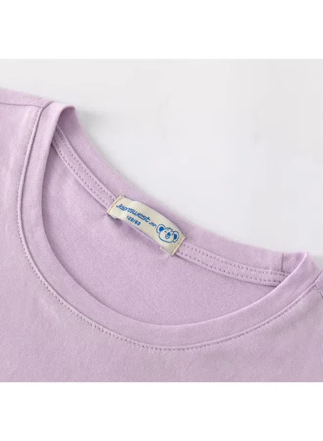 Футболка с принтом животного, хлопковая, Jeanswest, фиолетовый — фото 4