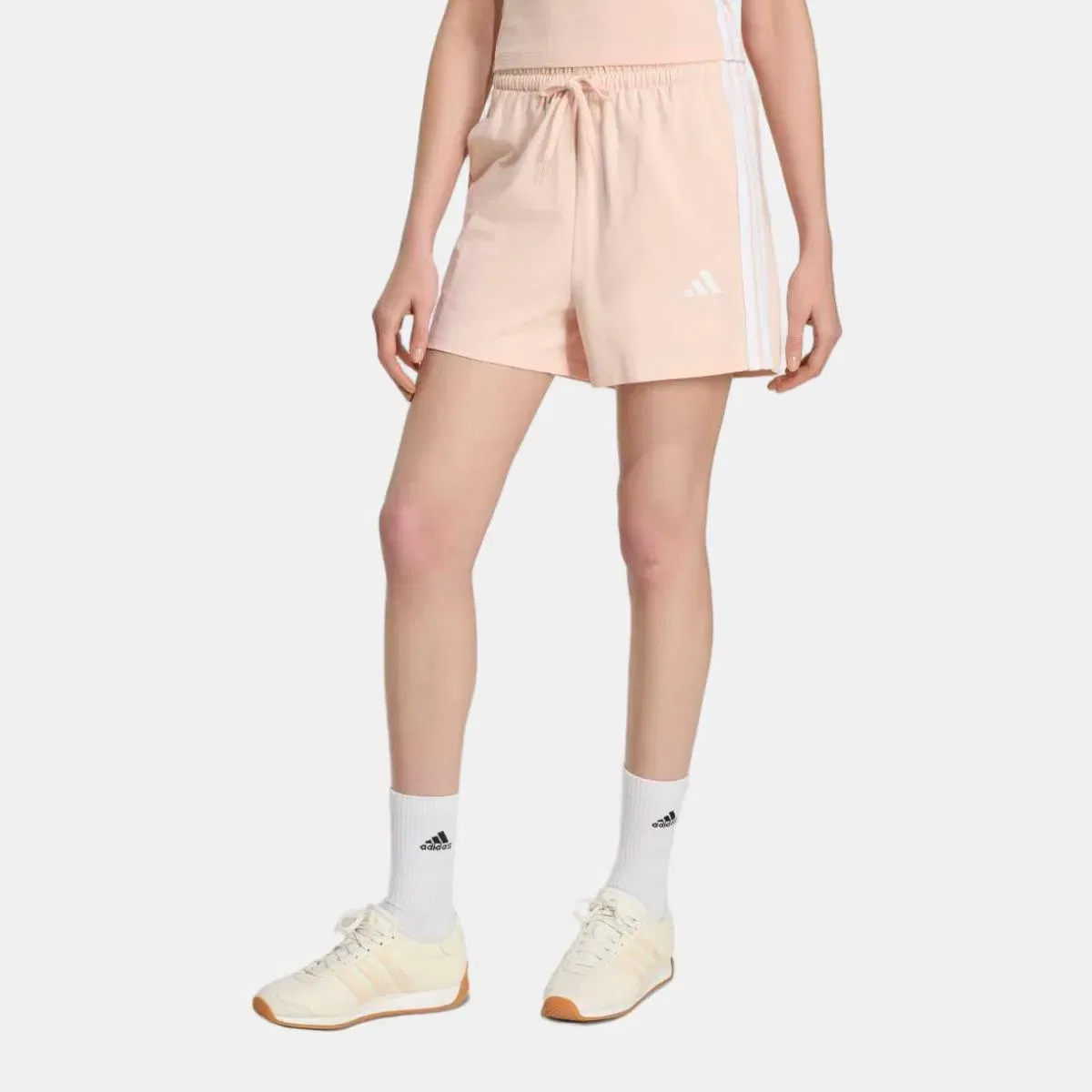 Женские шорты из футера с принтом adidas, Rosa