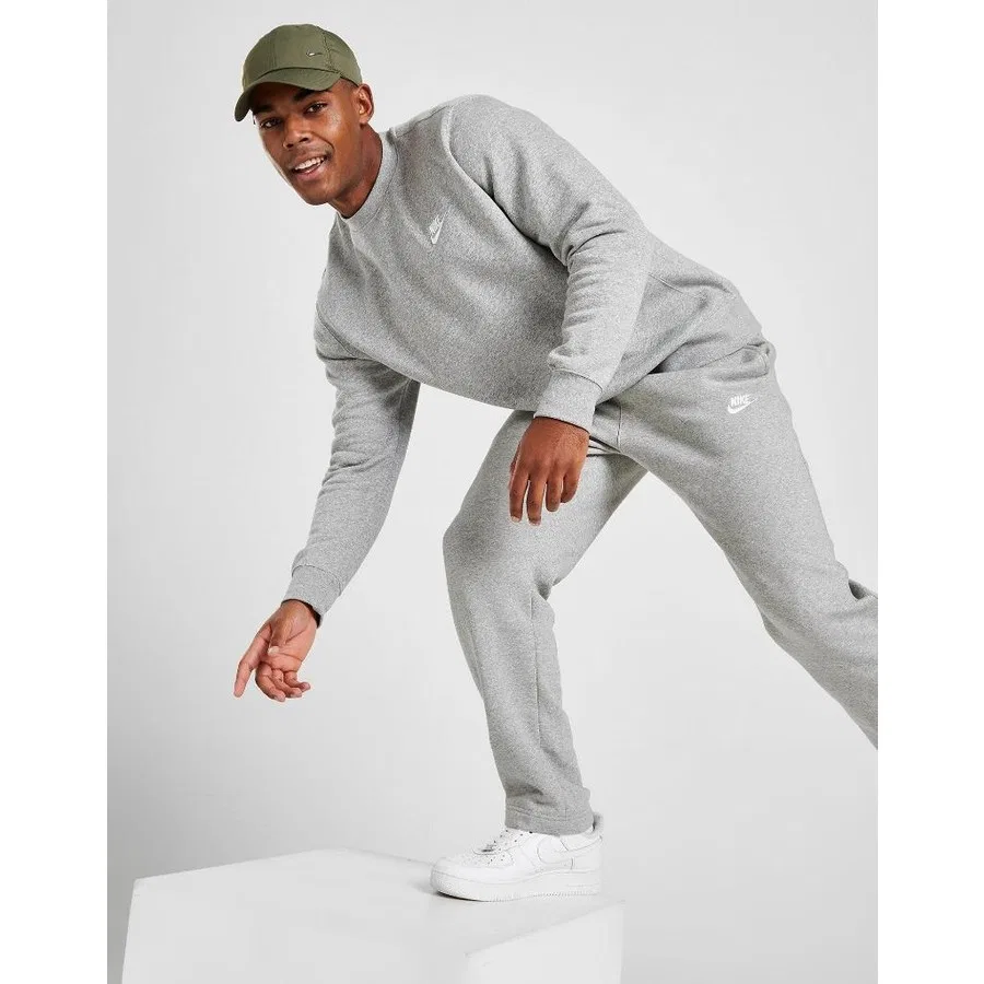 Свитшот мужской с длинным рукавом Nike Sportswear Club Fleece, Серый — фото 3