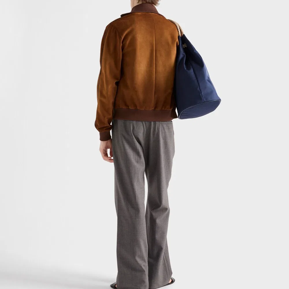 Куртка-блузон на молнии, Prada, Cognac — фото 4