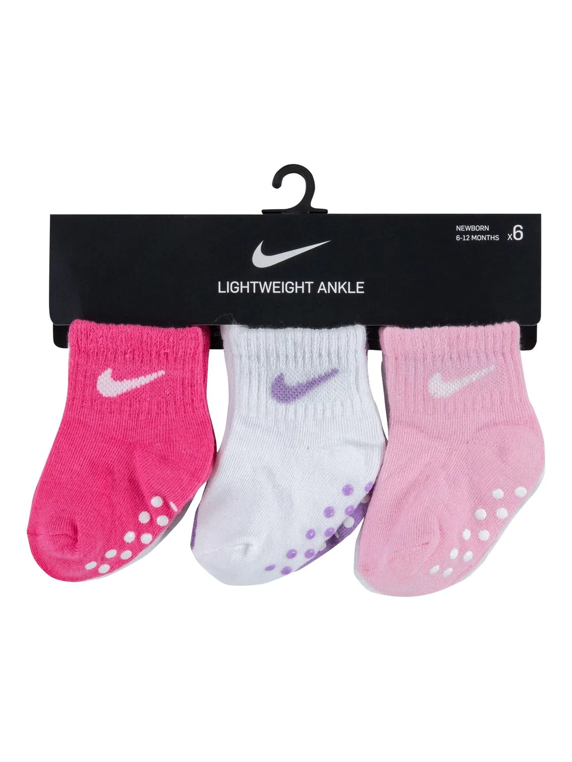 Носки Nike, модель Colour Pop Ankle Socks 6 Pack, белые, розовые, мульти — фото 4