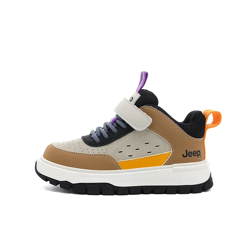 Детские кроссовки для скейтбординга Jeep, Milk Tea Brown/Khaki Gray