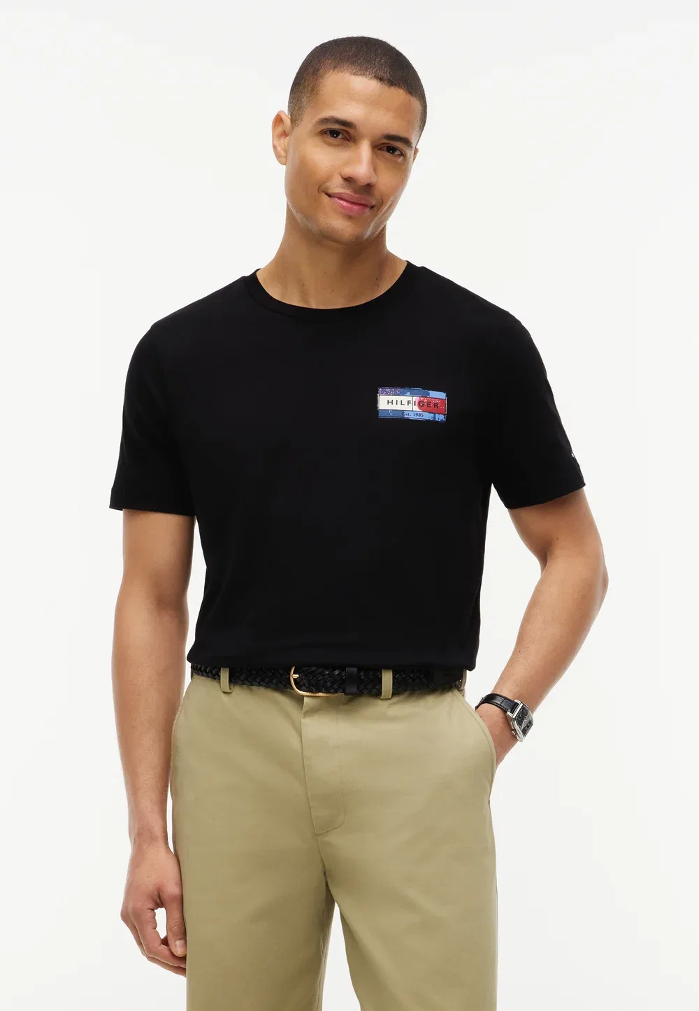 Футболка с принтом «Флаг любви бренда» Tommy Hilfiger, Black — фото 3