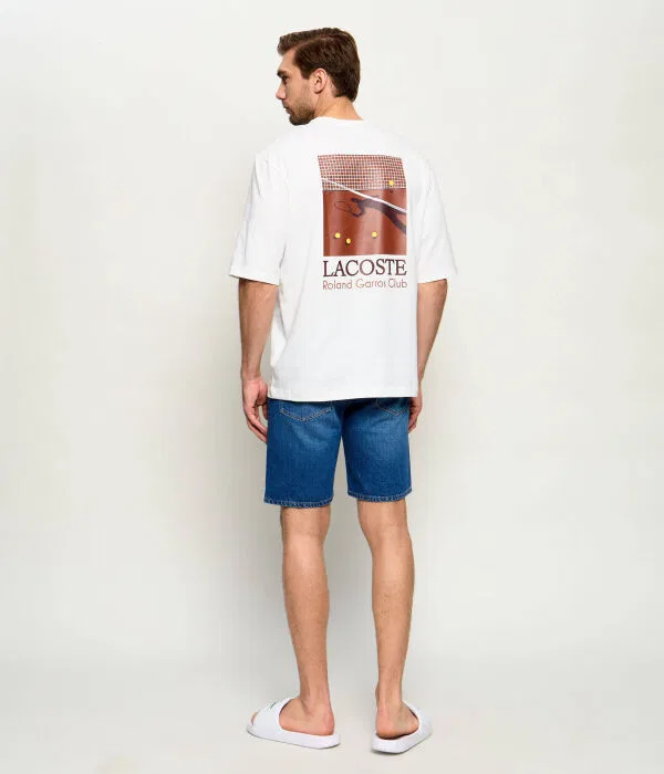 Футболка мужская Lacoste хлопок Relaxed Fit, белый — фото 2