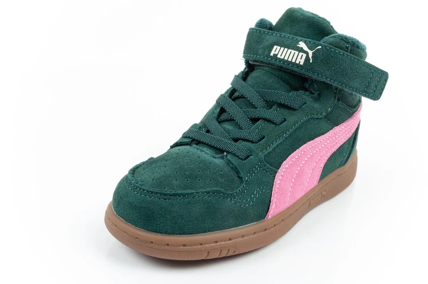 Детские зимние ботинки с флисовой подкладкой Puma Reb-L Mid, Bunt Rosa — фото 3